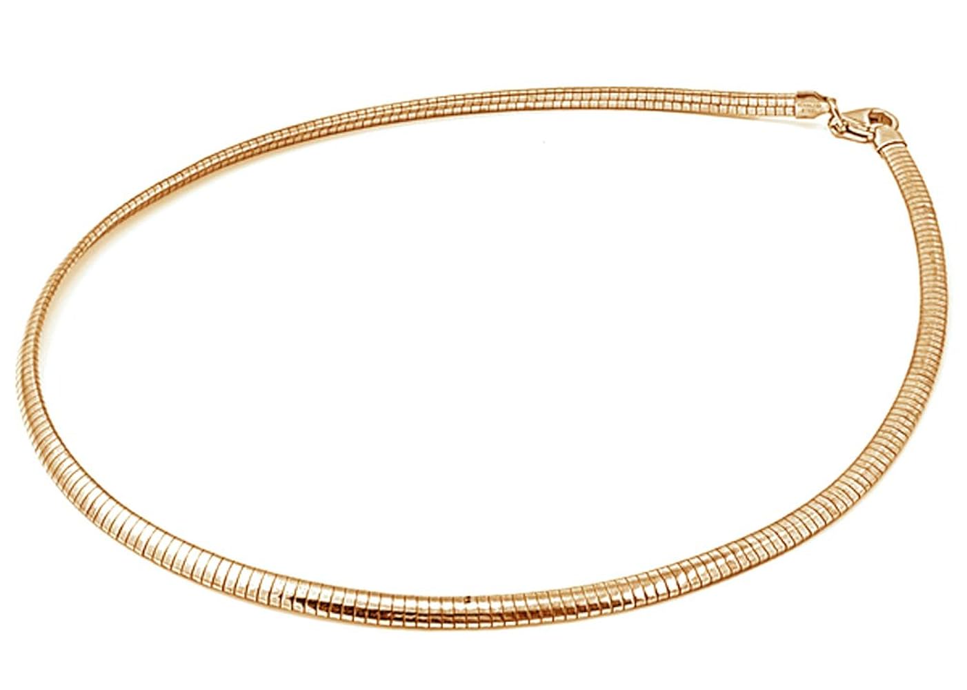 k18YG オメガネックレス　omega necklace 40+5cm Amazon.com: Sterling Silver 22k Gold Plated Omega Necklace